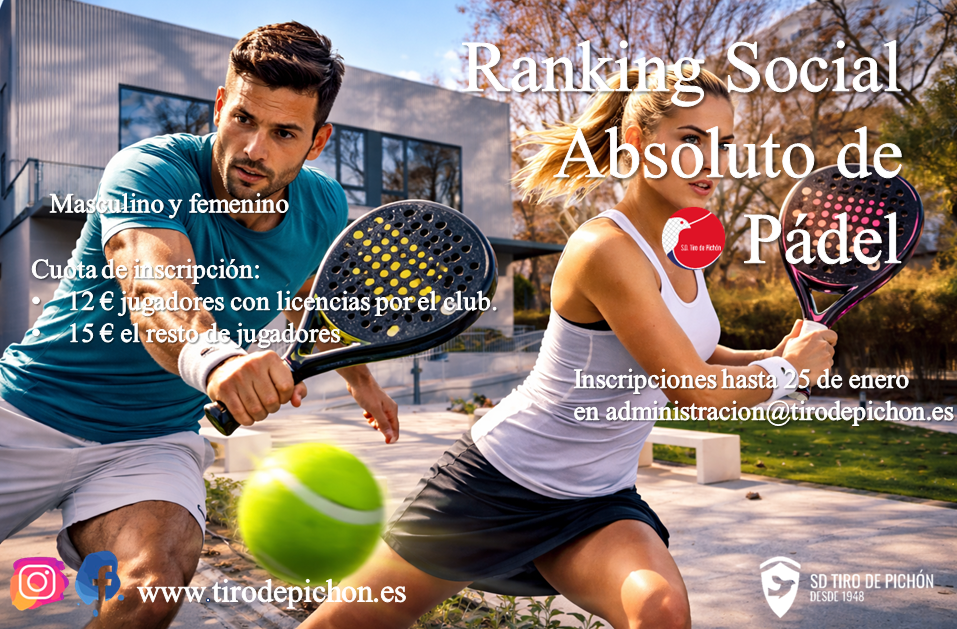 Ranking Social Absoluto de Pádel 2026